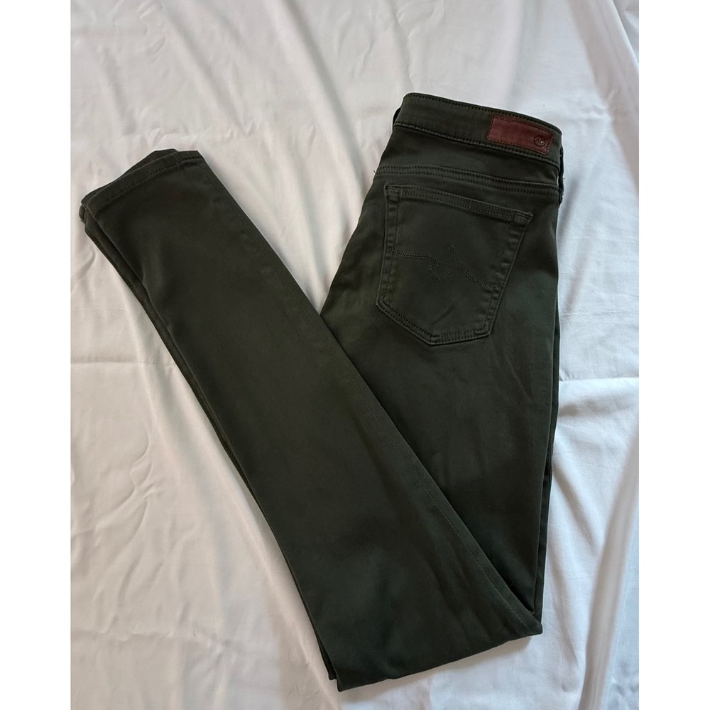 AG Adriano Goldschmied The Legging Super Skinny Pants Olive Green Womens 26R